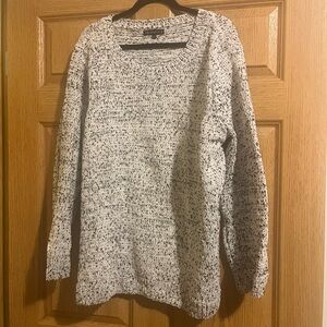 Super soft white and black fleck knit sweater